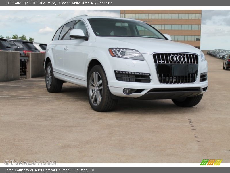 Glacier White Metallic / Espresso 2014 Audi Q7 3.0 TDI quattro