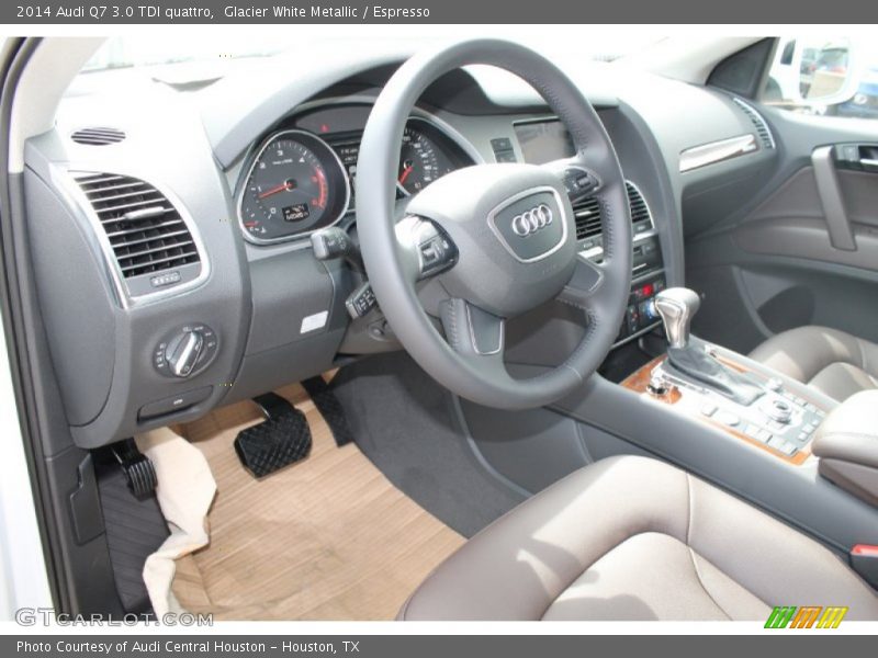 Glacier White Metallic / Espresso 2014 Audi Q7 3.0 TDI quattro
