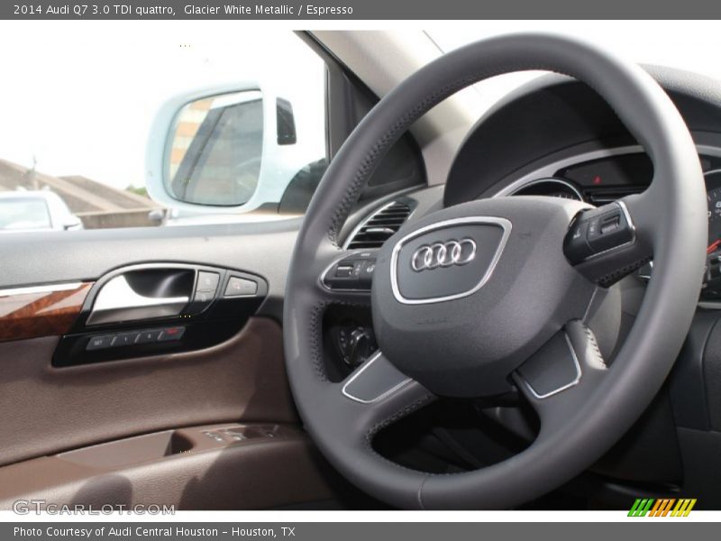 Glacier White Metallic / Espresso 2014 Audi Q7 3.0 TDI quattro
