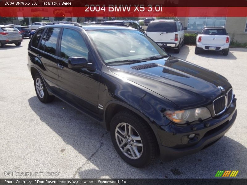Jet Black / Beige 2004 BMW X5 3.0i