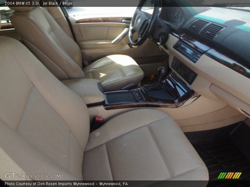Jet Black / Beige 2004 BMW X5 3.0i