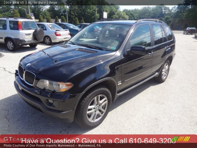 Jet Black / Beige 2004 BMW X5 3.0i