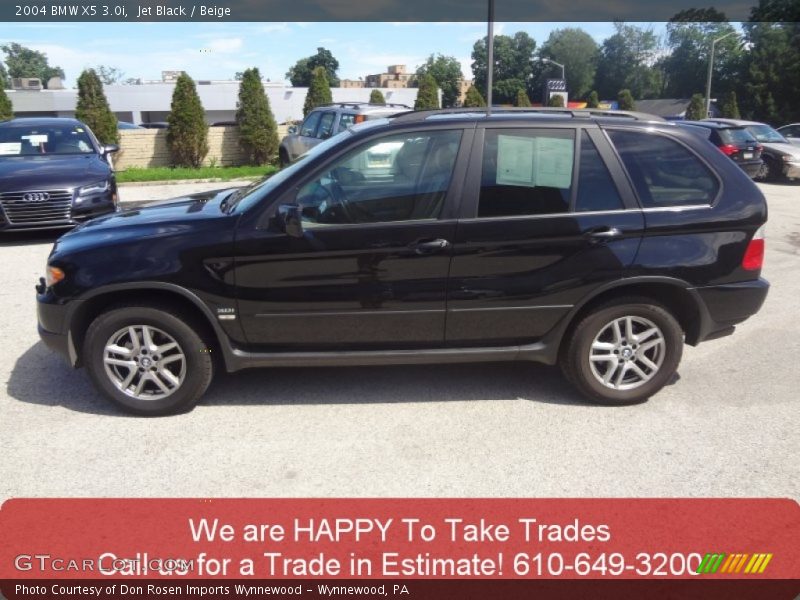 Jet Black / Beige 2004 BMW X5 3.0i