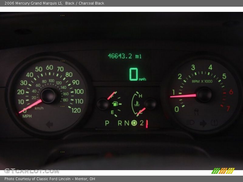 Black / Charcoal Black 2006 Mercury Grand Marquis LS