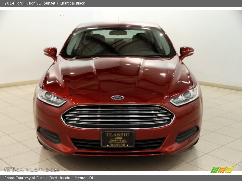 Sunset / Charcoal Black 2014 Ford Fusion SE