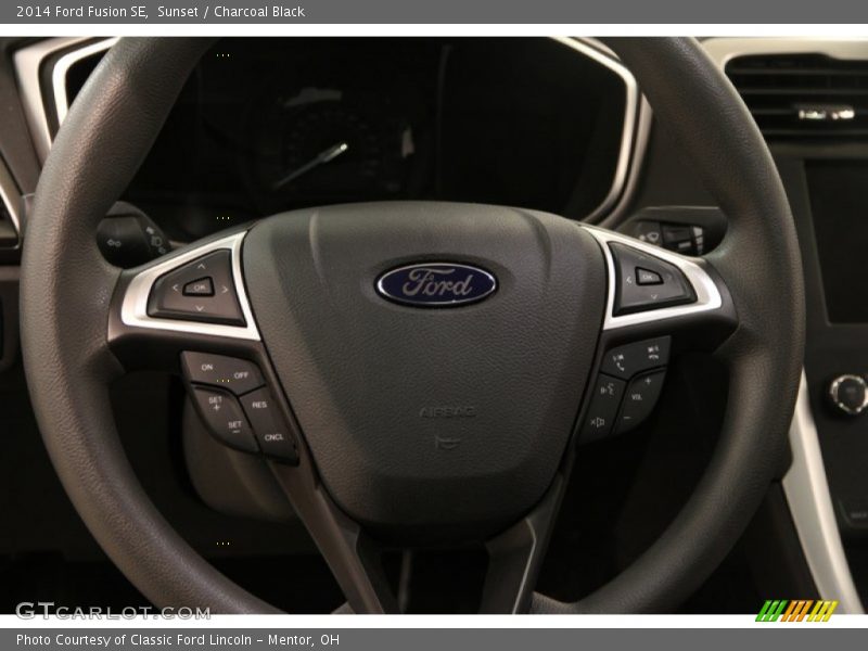 Sunset / Charcoal Black 2014 Ford Fusion SE