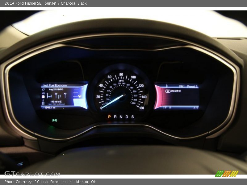 Sunset / Charcoal Black 2014 Ford Fusion SE