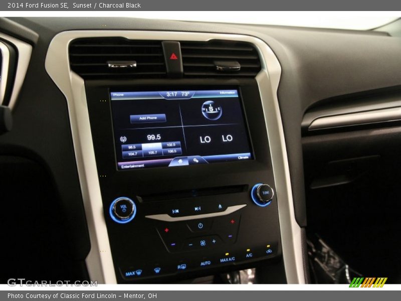 Sunset / Charcoal Black 2014 Ford Fusion SE