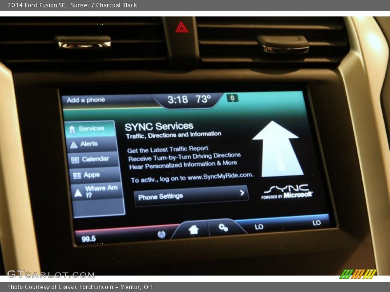Sunset / Charcoal Black 2014 Ford Fusion SE
