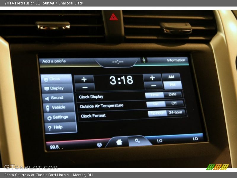 Sunset / Charcoal Black 2014 Ford Fusion SE