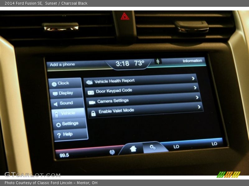 Sunset / Charcoal Black 2014 Ford Fusion SE