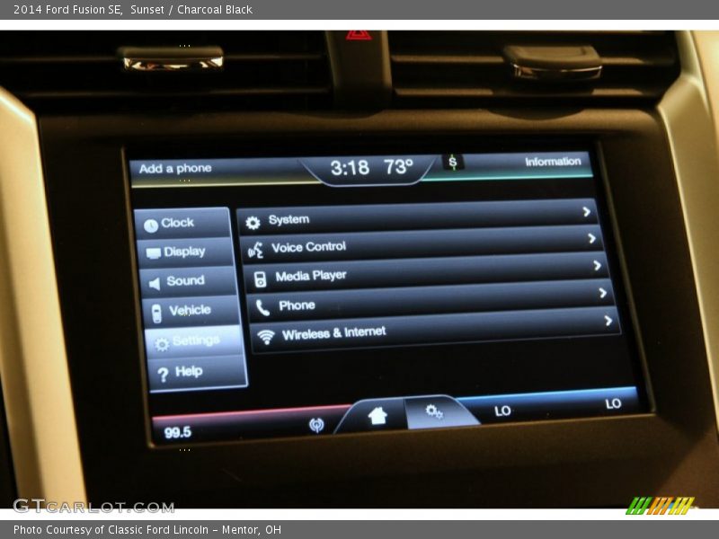 Sunset / Charcoal Black 2014 Ford Fusion SE