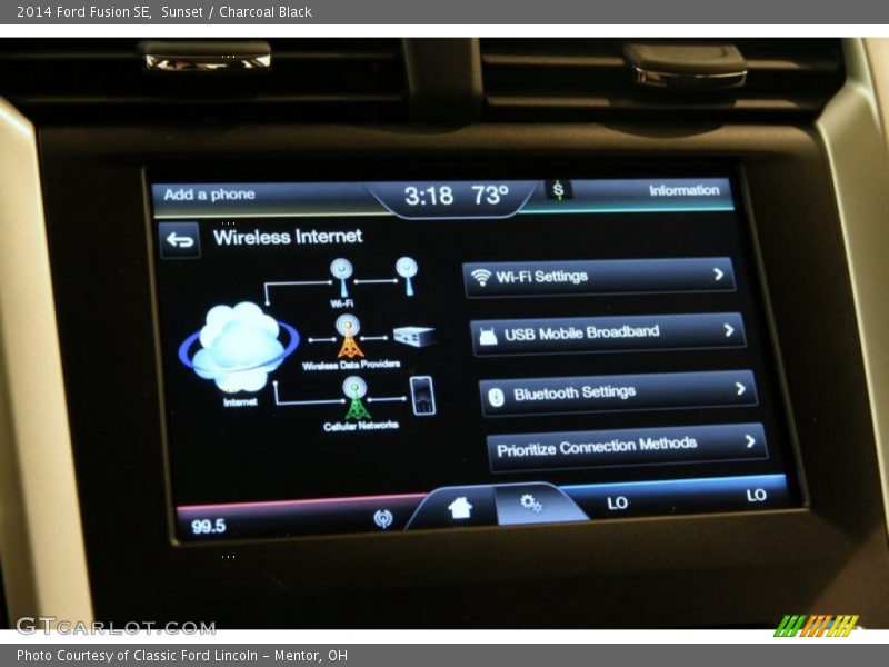 Sunset / Charcoal Black 2014 Ford Fusion SE