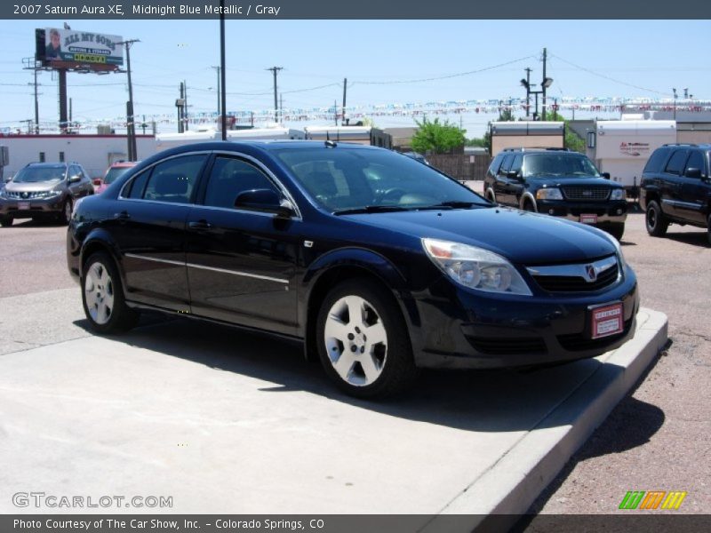 Midnight Blue Metallic / Gray 2007 Saturn Aura XE