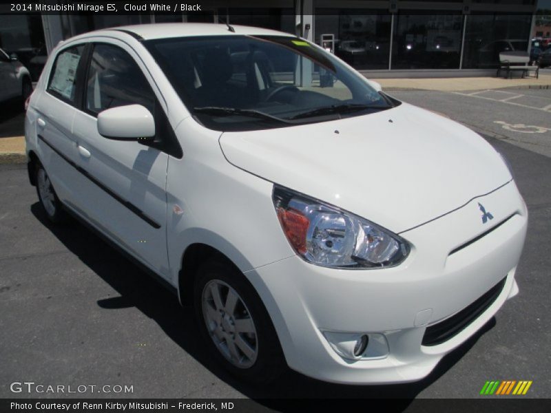 Cloud White / Black 2014 Mitsubishi Mirage ES
