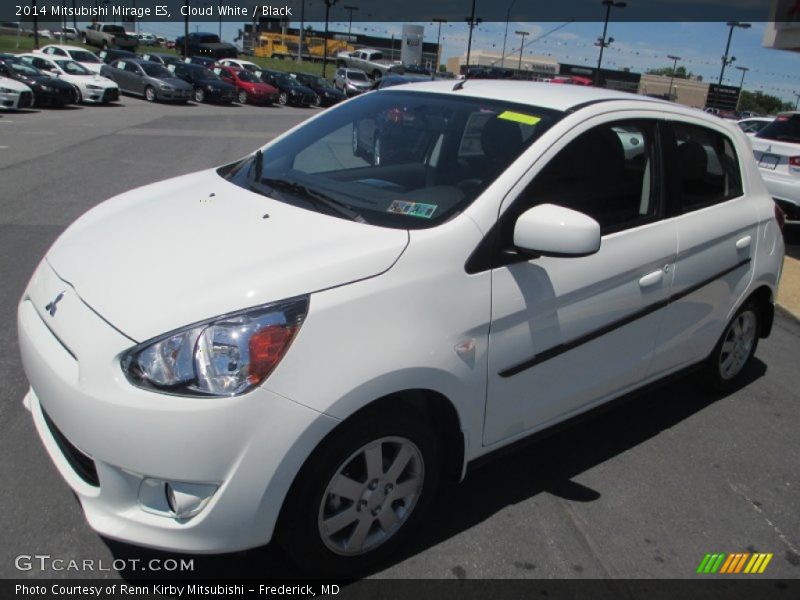 Cloud White / Black 2014 Mitsubishi Mirage ES