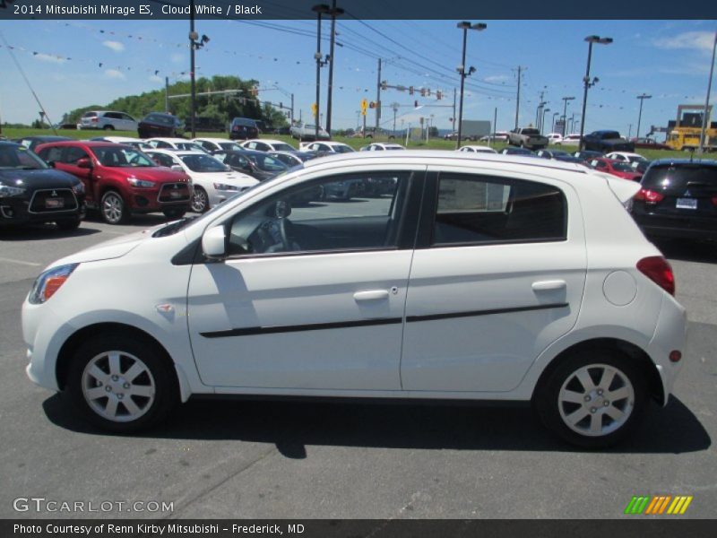 Cloud White / Black 2014 Mitsubishi Mirage ES