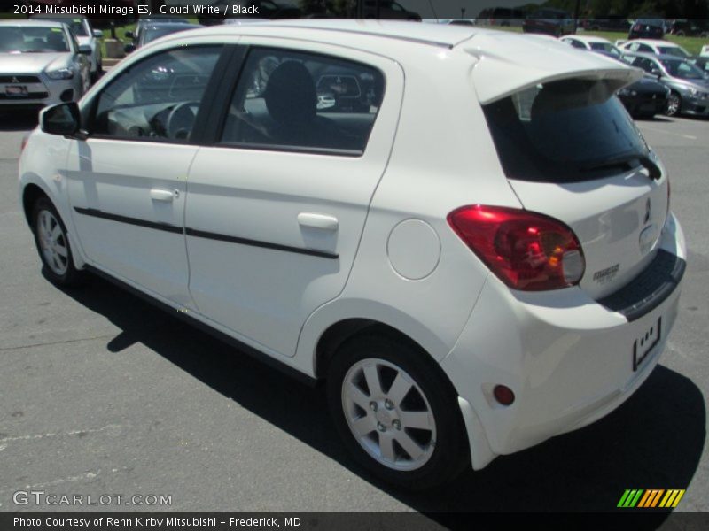 Cloud White / Black 2014 Mitsubishi Mirage ES