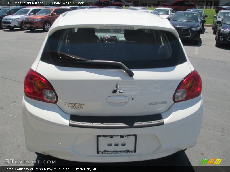 Cloud White / Black 2014 Mitsubishi Mirage ES