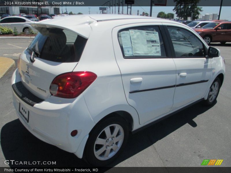 Cloud White / Black 2014 Mitsubishi Mirage ES