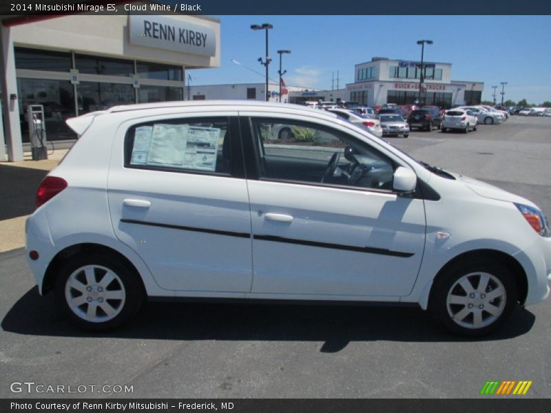 Cloud White / Black 2014 Mitsubishi Mirage ES