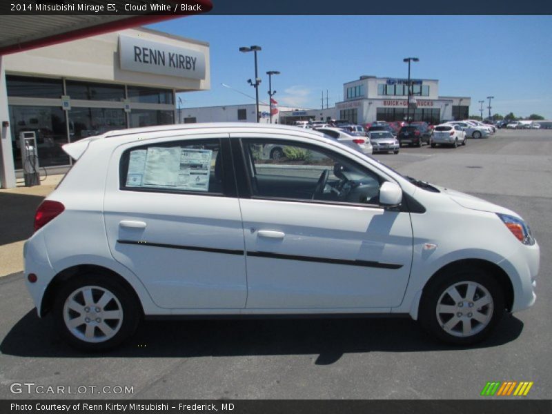 Cloud White / Black 2014 Mitsubishi Mirage ES