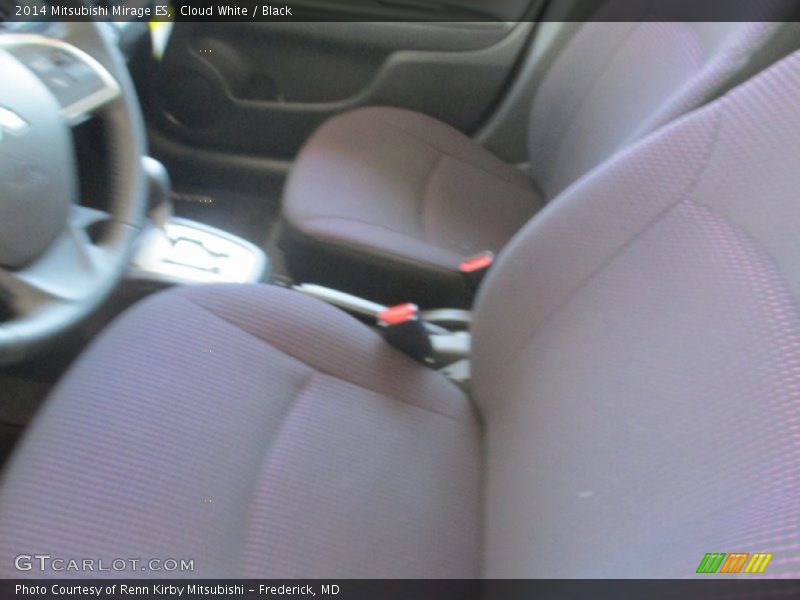 Cloud White / Black 2014 Mitsubishi Mirage ES