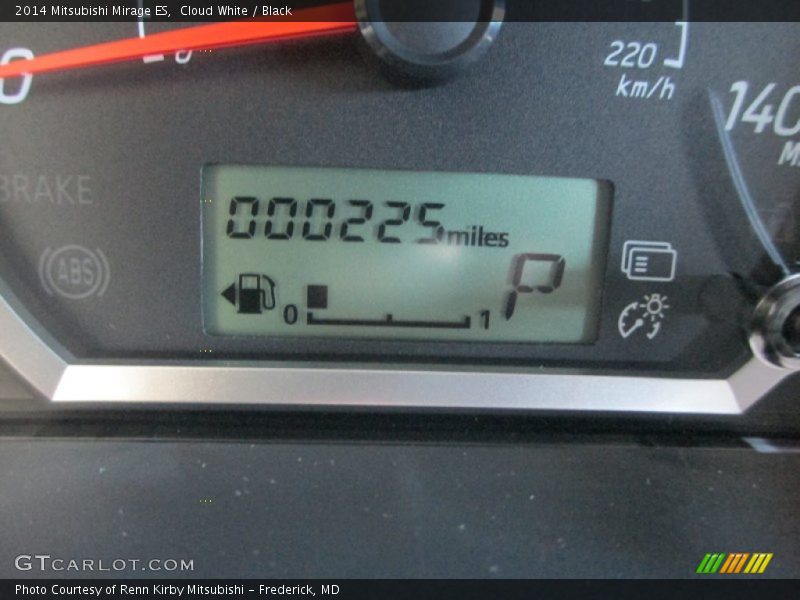 Cloud White / Black 2014 Mitsubishi Mirage ES