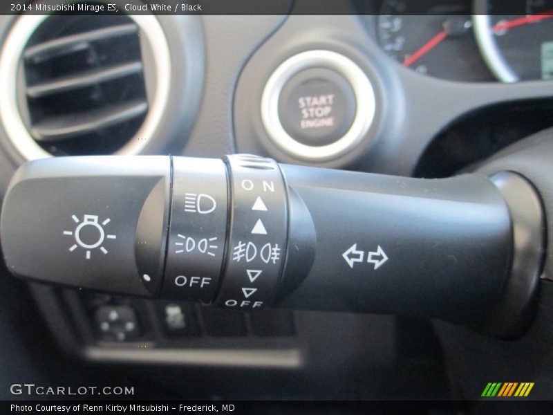 Cloud White / Black 2014 Mitsubishi Mirage ES