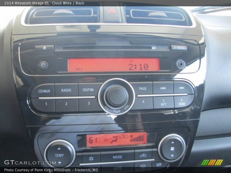 Cloud White / Black 2014 Mitsubishi Mirage ES