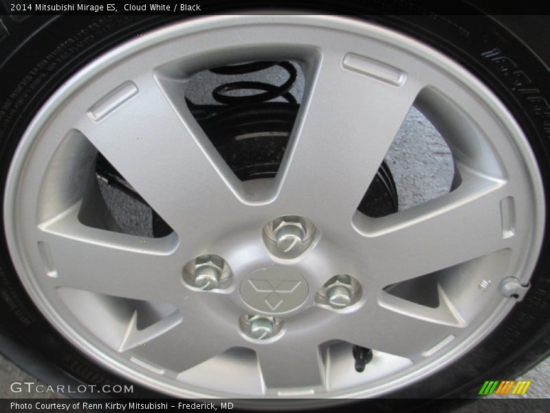 Cloud White / Black 2014 Mitsubishi Mirage ES