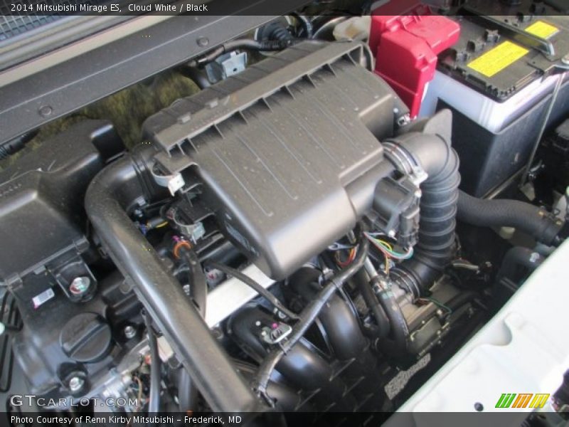 Cloud White / Black 2014 Mitsubishi Mirage ES
