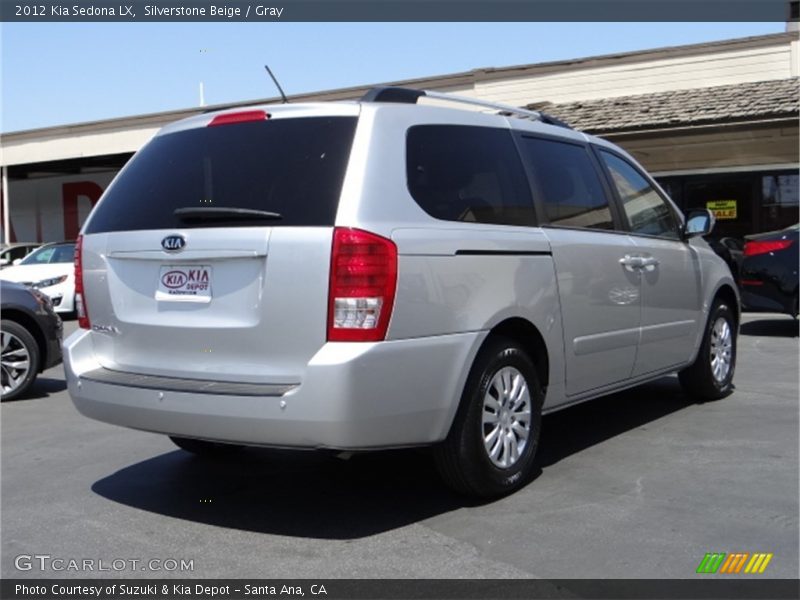 Silverstone Beige / Gray 2012 Kia Sedona LX