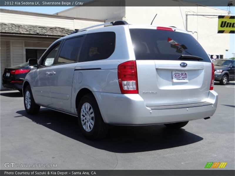 Silverstone Beige / Gray 2012 Kia Sedona LX