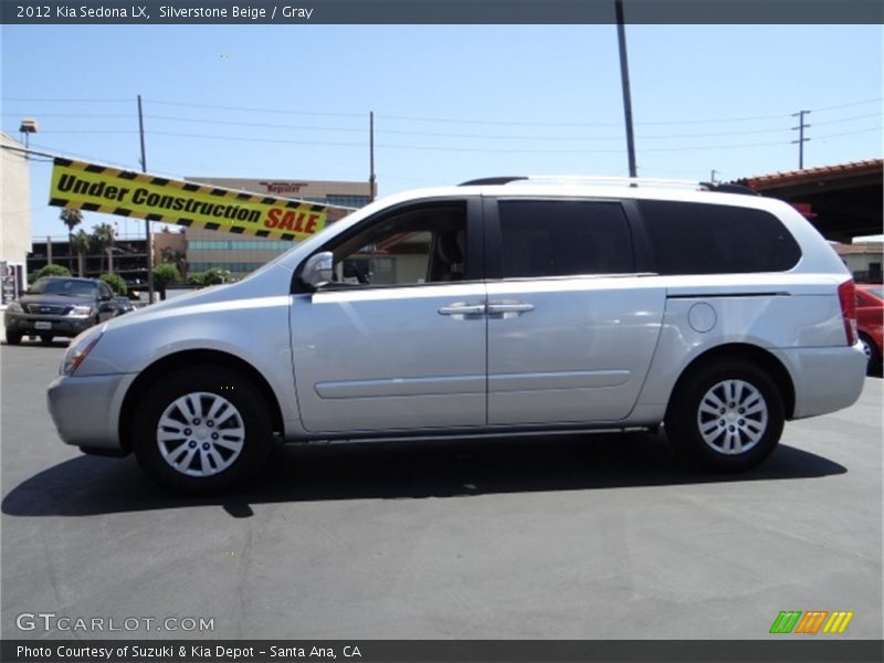 Silverstone Beige / Gray 2012 Kia Sedona LX