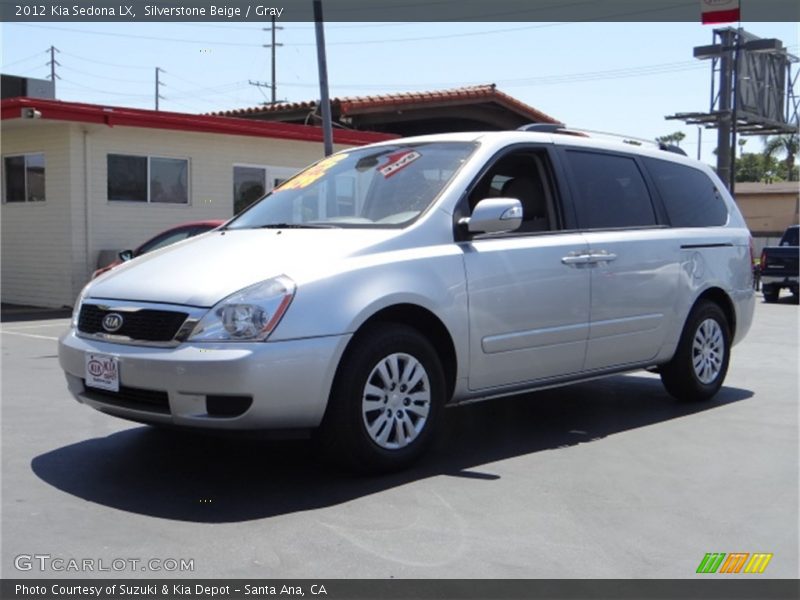 Silverstone Beige / Gray 2012 Kia Sedona LX