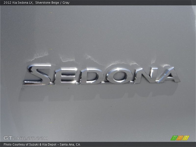 Silverstone Beige / Gray 2012 Kia Sedona LX