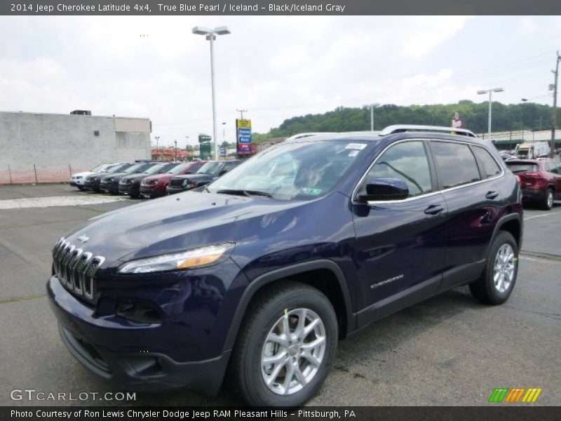 True Blue Pearl / Iceland - Black/Iceland Gray 2014 Jeep Cherokee Latitude 4x4