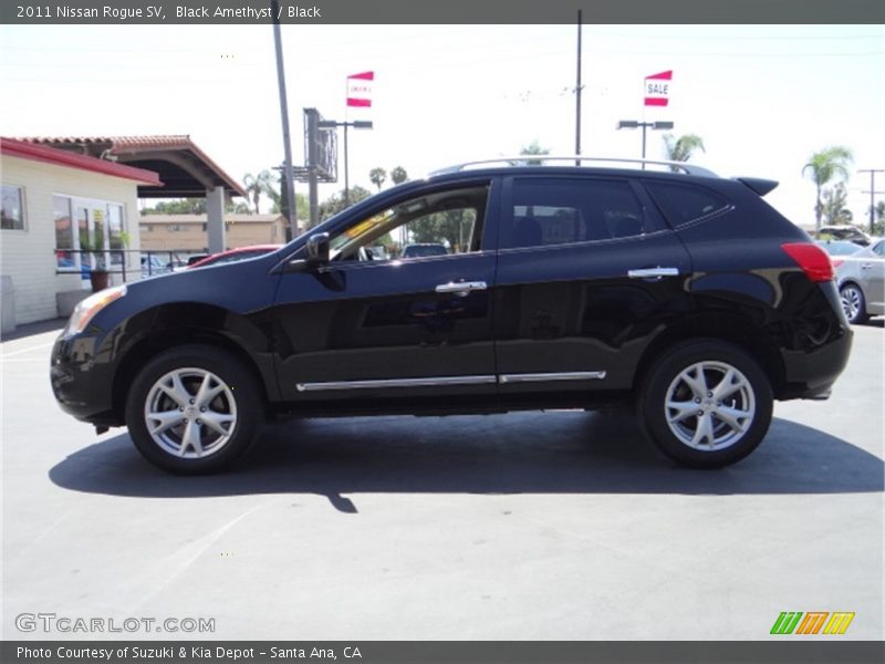 Black Amethyst / Black 2011 Nissan Rogue SV