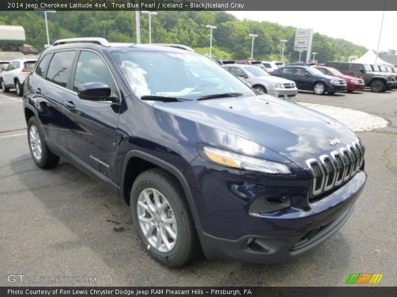 True Blue Pearl / Iceland - Black/Iceland Gray 2014 Jeep Cherokee Latitude 4x4