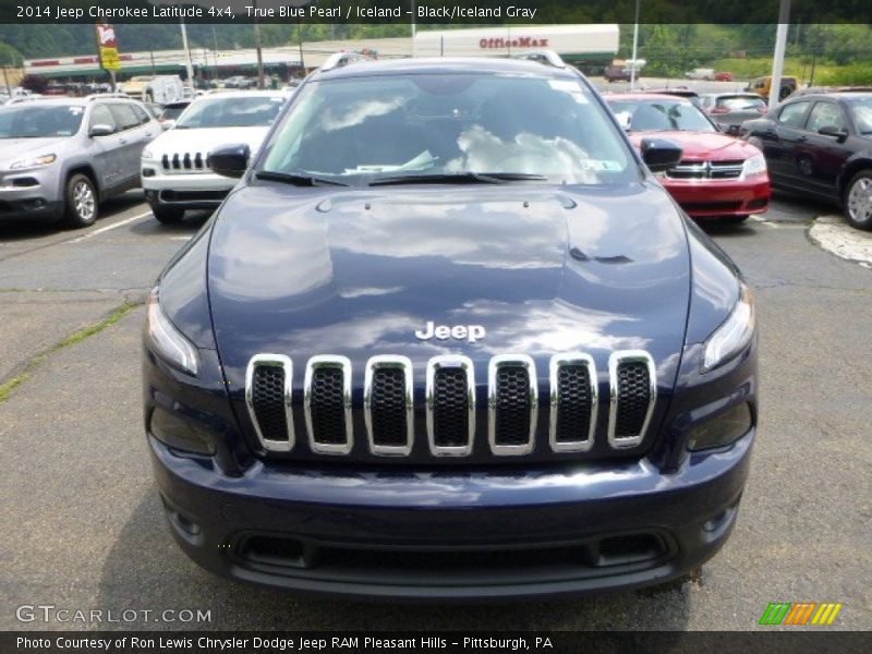 True Blue Pearl / Iceland - Black/Iceland Gray 2014 Jeep Cherokee Latitude 4x4