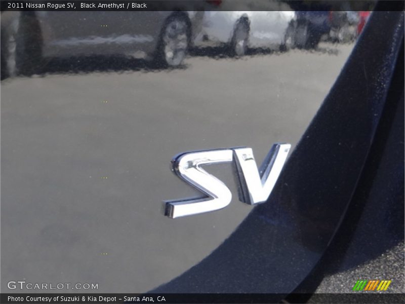 Black Amethyst / Black 2011 Nissan Rogue SV