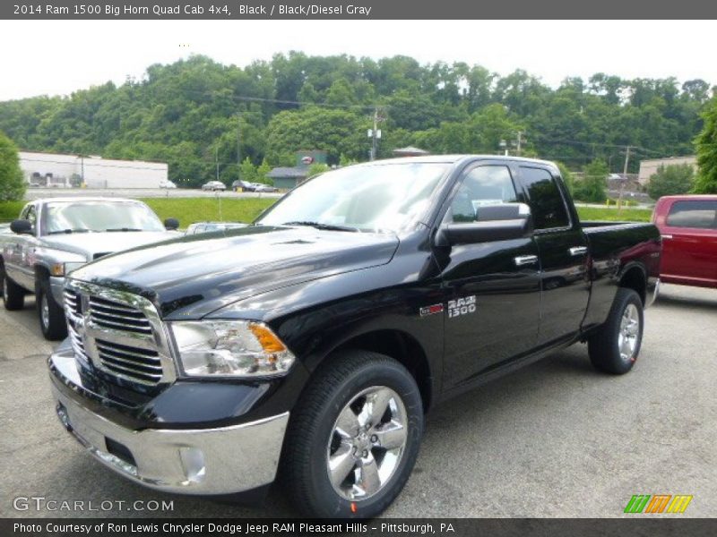 Black / Black/Diesel Gray 2014 Ram 1500 Big Horn Quad Cab 4x4