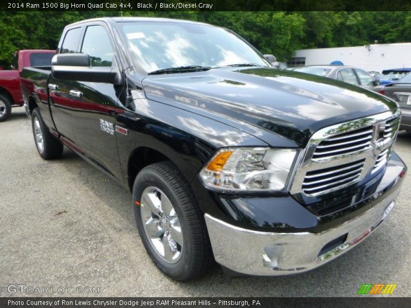 Black / Black/Diesel Gray 2014 Ram 1500 Big Horn Quad Cab 4x4