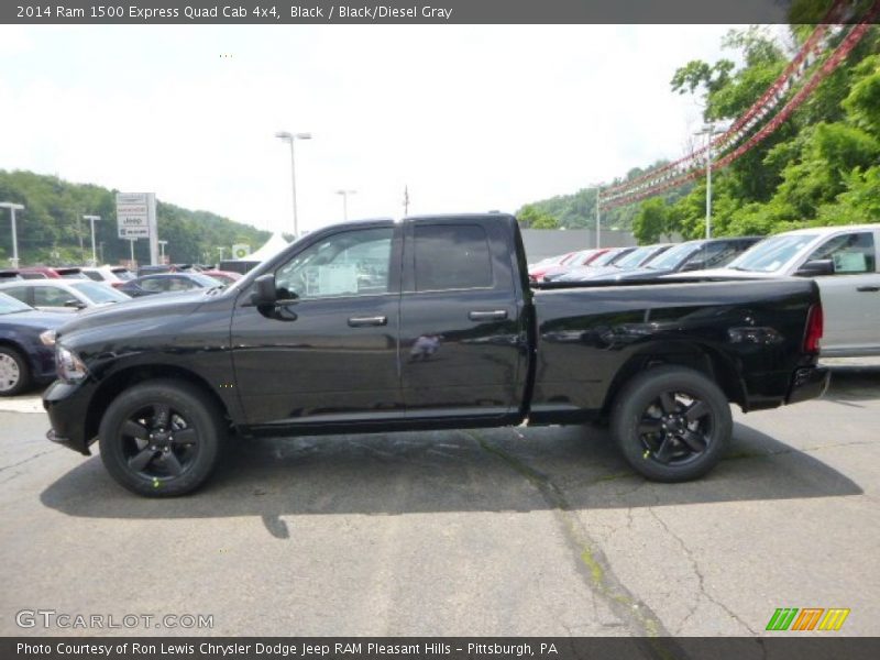 Black / Black/Diesel Gray 2014 Ram 1500 Express Quad Cab 4x4
