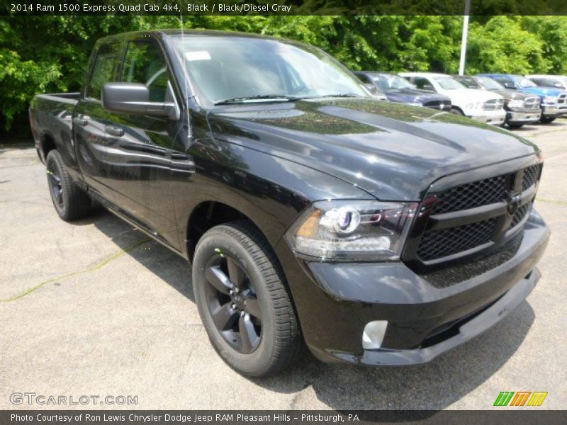 Black / Black/Diesel Gray 2014 Ram 1500 Express Quad Cab 4x4