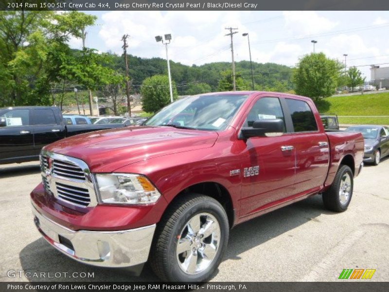Deep Cherry Red Crystal Pearl / Black/Diesel Gray 2014 Ram 1500 SLT Crew Cab 4x4
