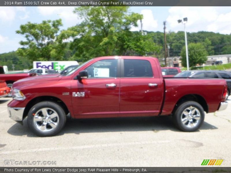 Deep Cherry Red Crystal Pearl / Black/Diesel Gray 2014 Ram 1500 SLT Crew Cab 4x4