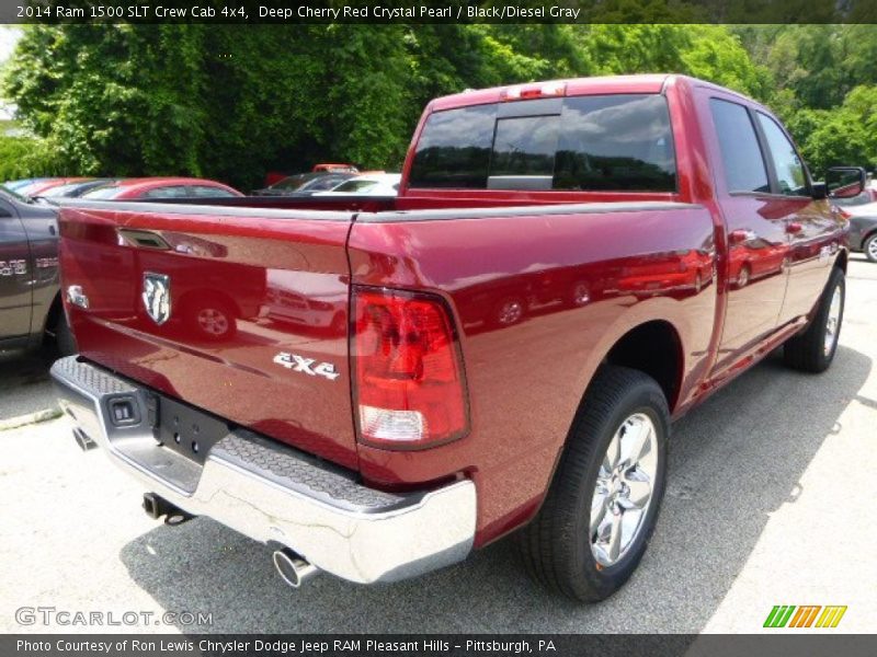 Deep Cherry Red Crystal Pearl / Black/Diesel Gray 2014 Ram 1500 SLT Crew Cab 4x4