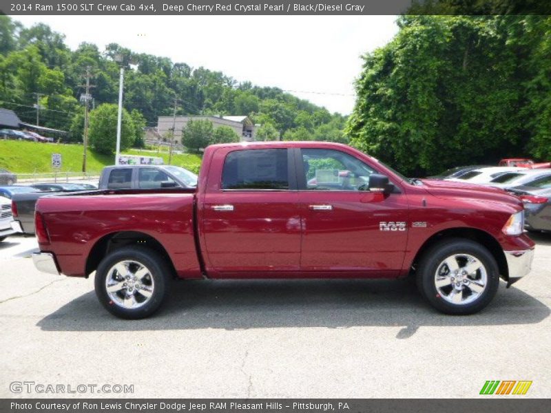 Deep Cherry Red Crystal Pearl / Black/Diesel Gray 2014 Ram 1500 SLT Crew Cab 4x4